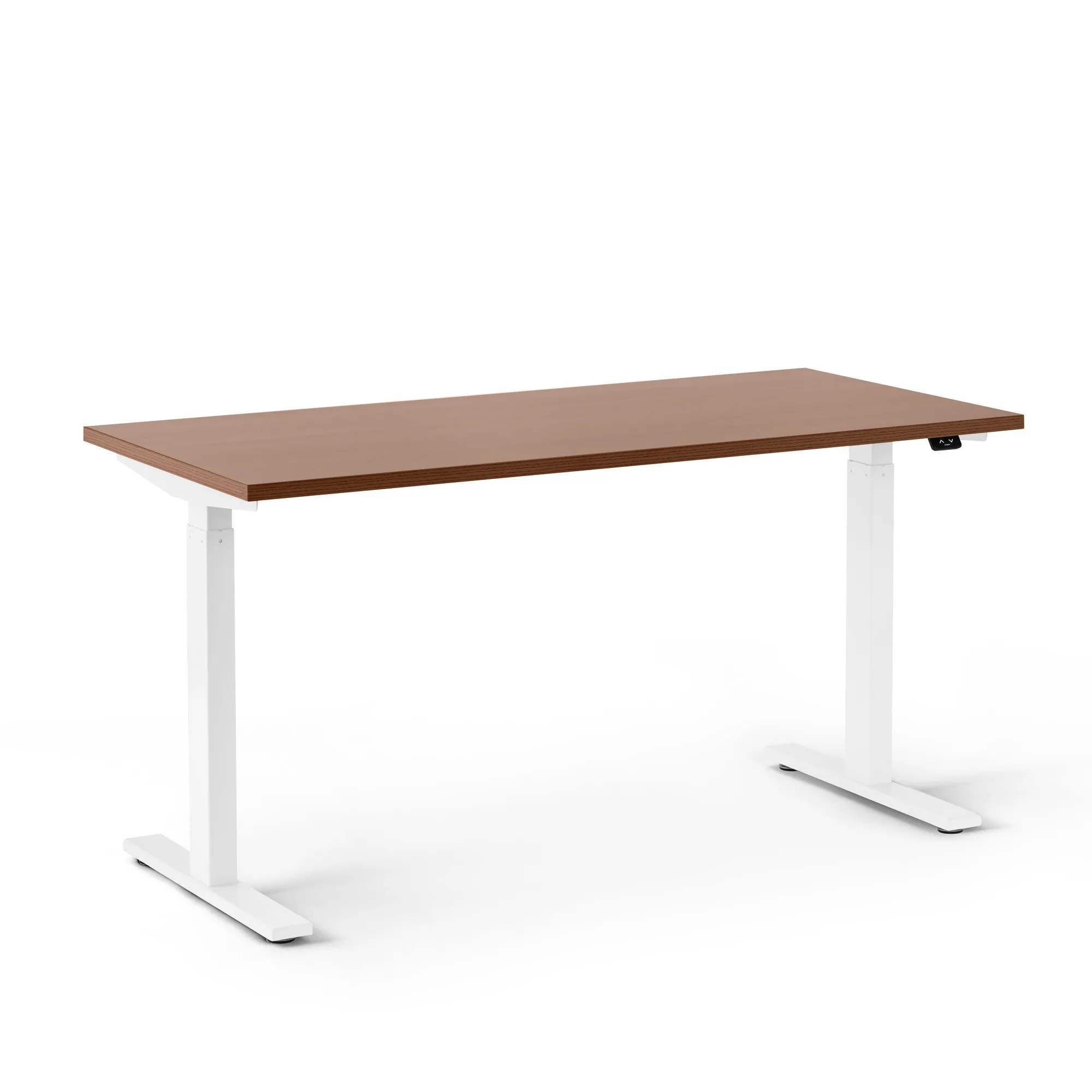 Series L 2S Adjustable Height Single Desk, White Legs