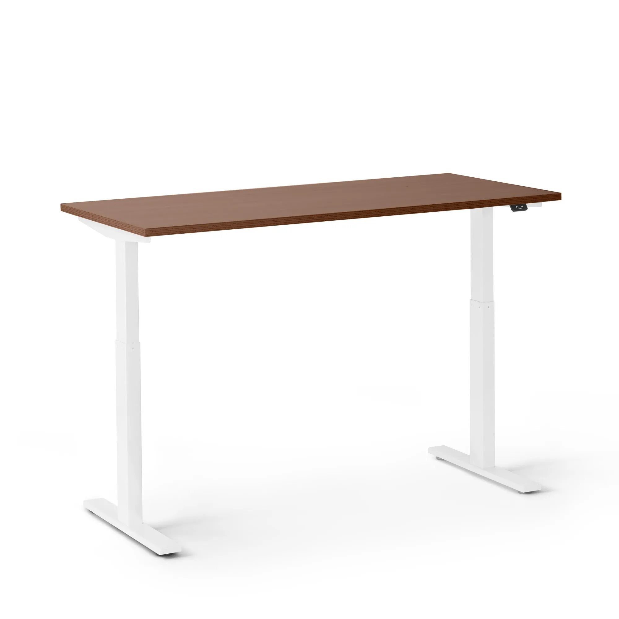 Series L 2S Adjustable Height Single Desk, White Legs