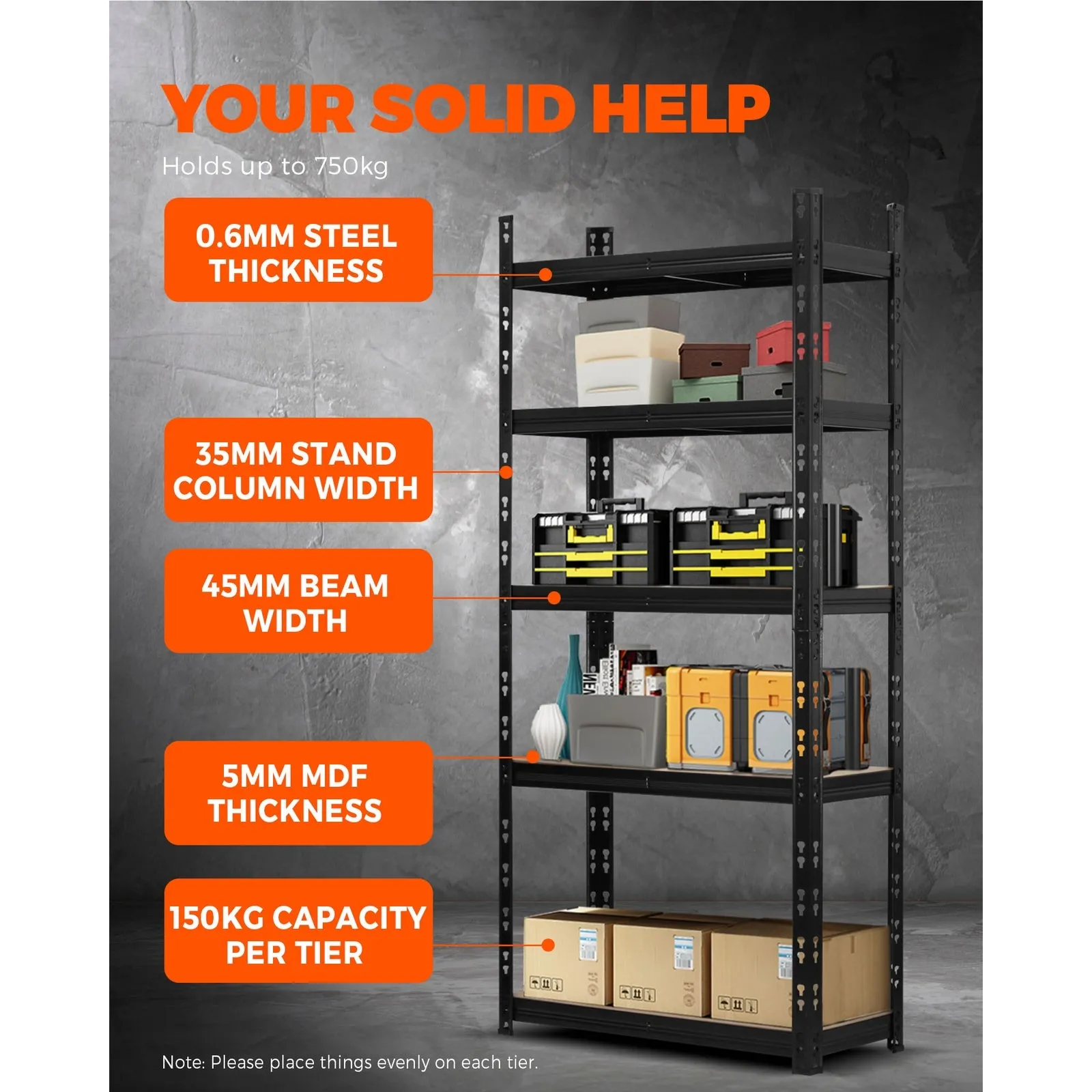 Sharptoo Warehouse Shelving Garage Shelves Storage Rack Steel Pallet Racking