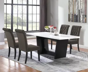 Sherry Rectangular Marble Top Dining Set