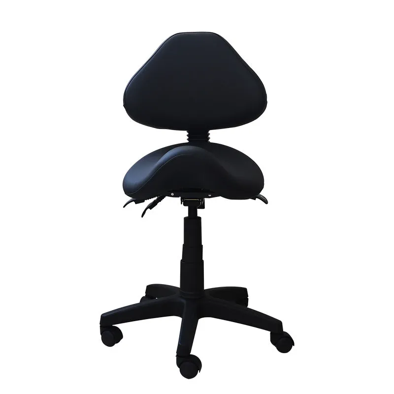 Small Saddle Shape Stool with Adjustable Back Support