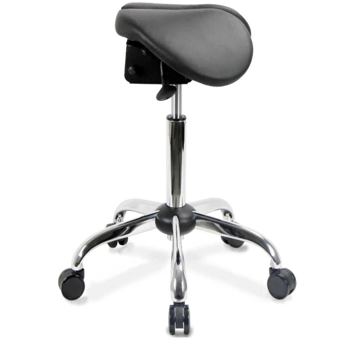 Small USA Patented Twin Tiltable Saddle Stool with Adjustable Seat Width