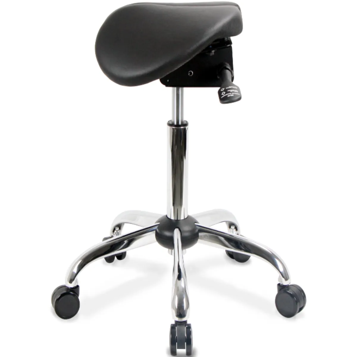 Small USA Patented Twin Tiltable Saddle Stool with Adjustable Seat Width