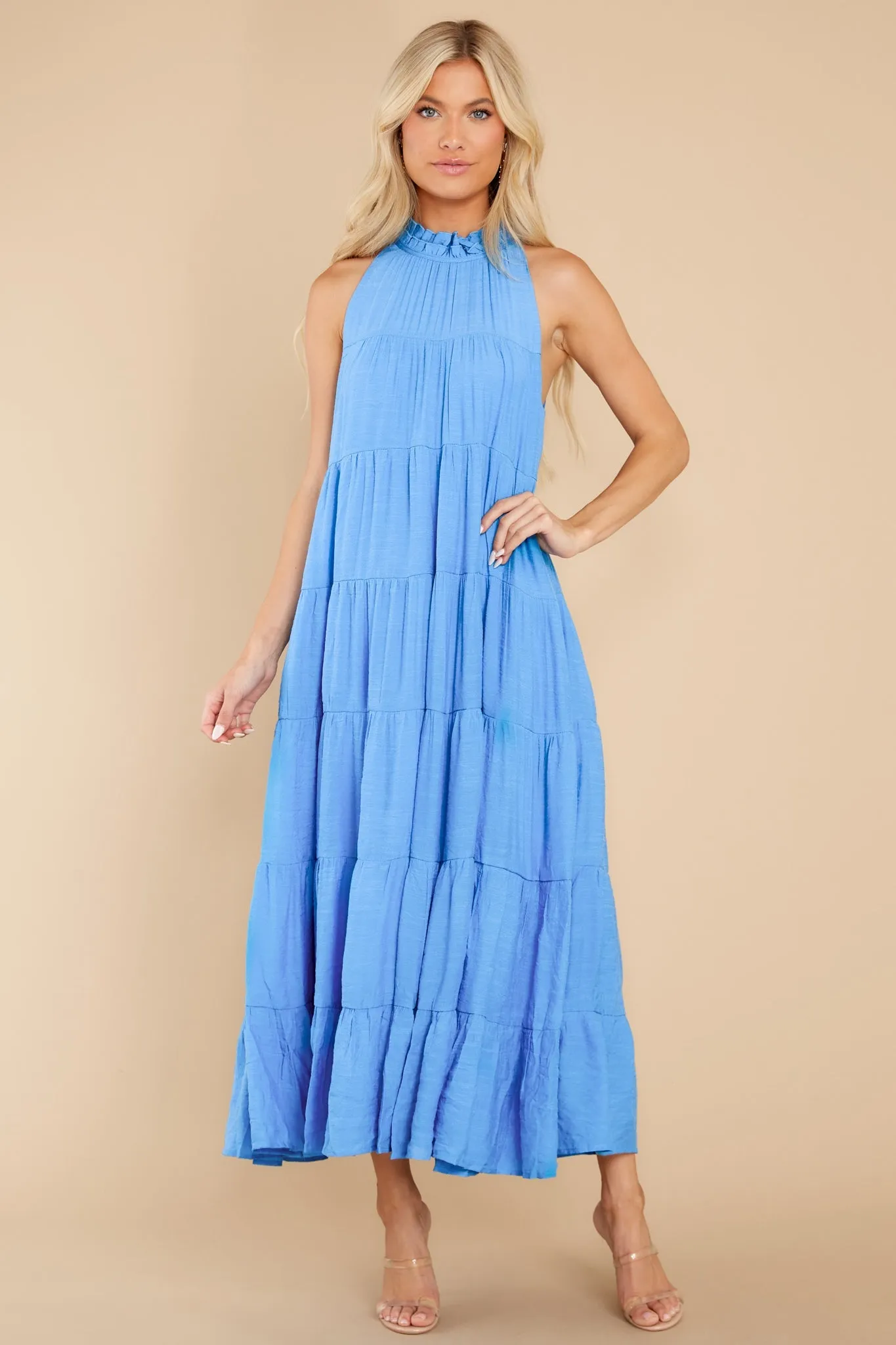 Take Me Dancing Blue Maxi Dress