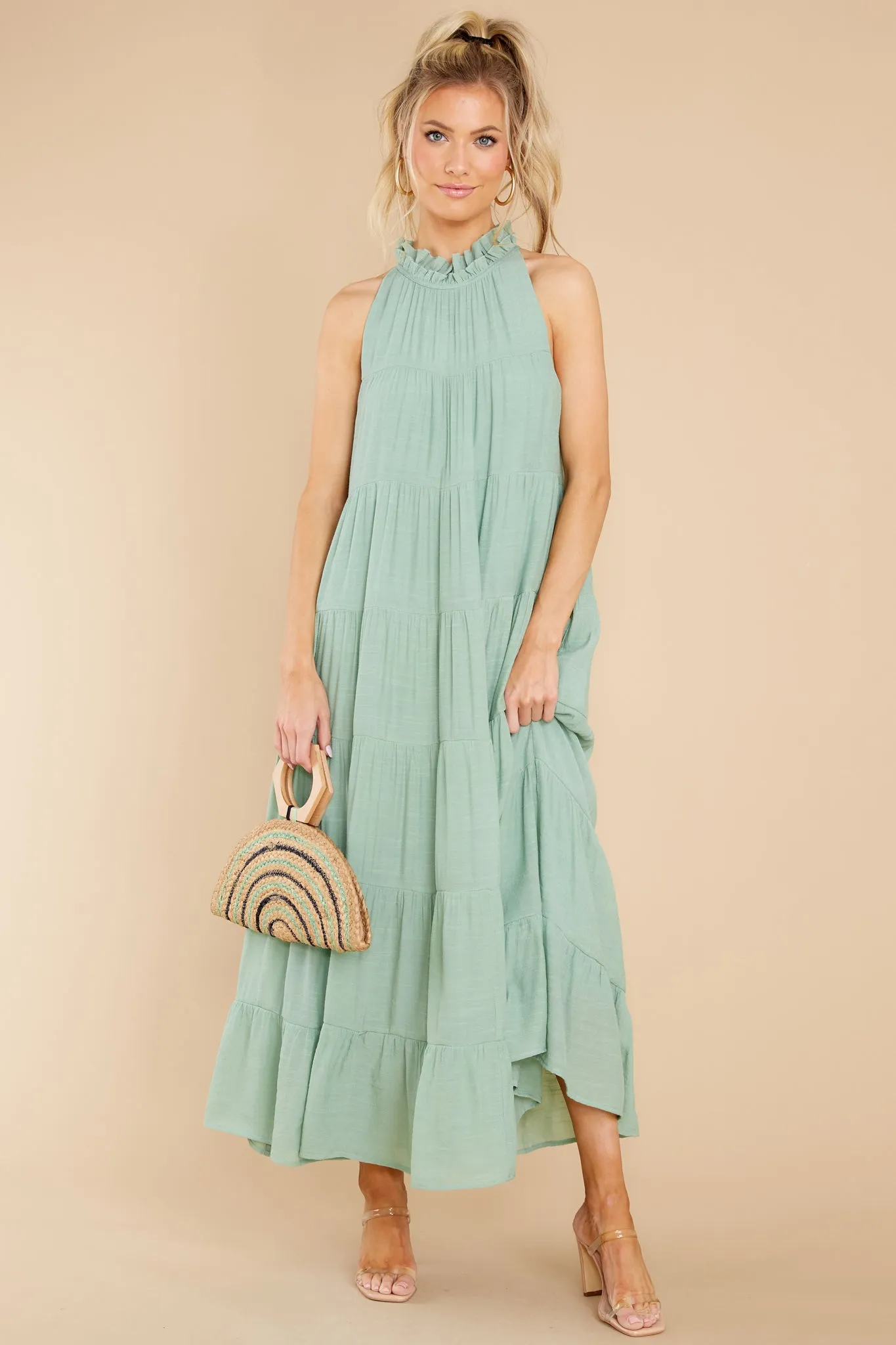 Take Me Dancing Sage Maxi Dress