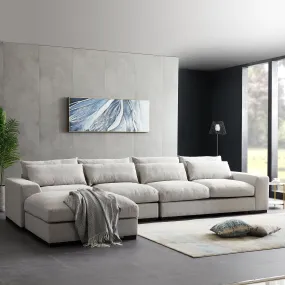 TFC&H Co. SOFA AND COMFORTABLE SECTIONAL SOFA - LIGHT GREY- Ships from The US