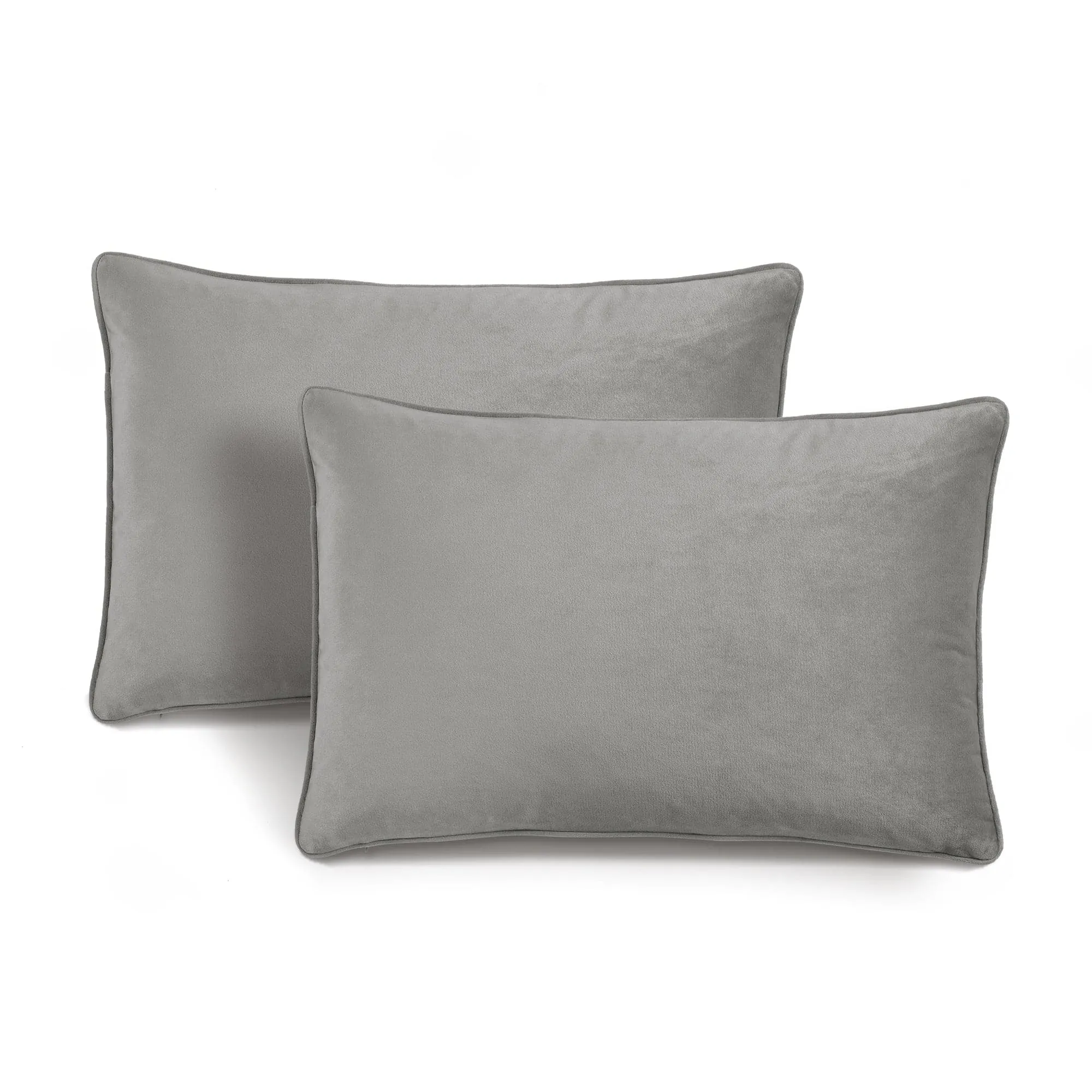 Velvet Solid Decorative Pillow Cover 2-Pack Set