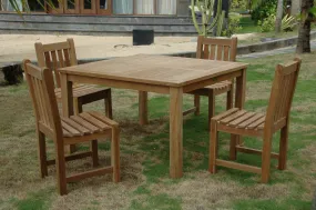 Windsor Classic 5-Piece Dining Set Crafted Solid In Teak, Arrives In 5-9 Worked Days & Delivered Free.