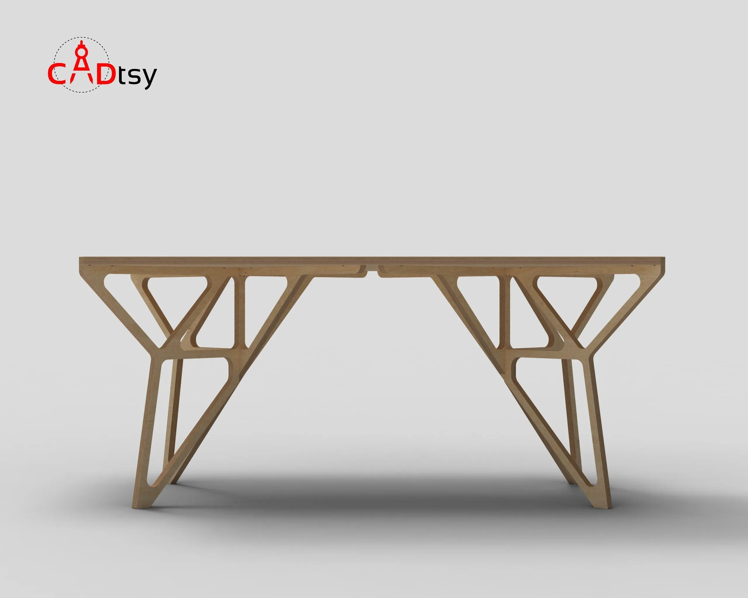 Wooden Table/Desk DXF/SVG Cutting Files, CNC Router Vector Plans. Dimensions 1700x850xH750