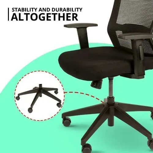 Wooden Twist Office Desk Chair Adjustable Height Nylon 360° Swivel Mesh Backrest Firm Armrest and Head Pillow for Ultimate Comfort and Style