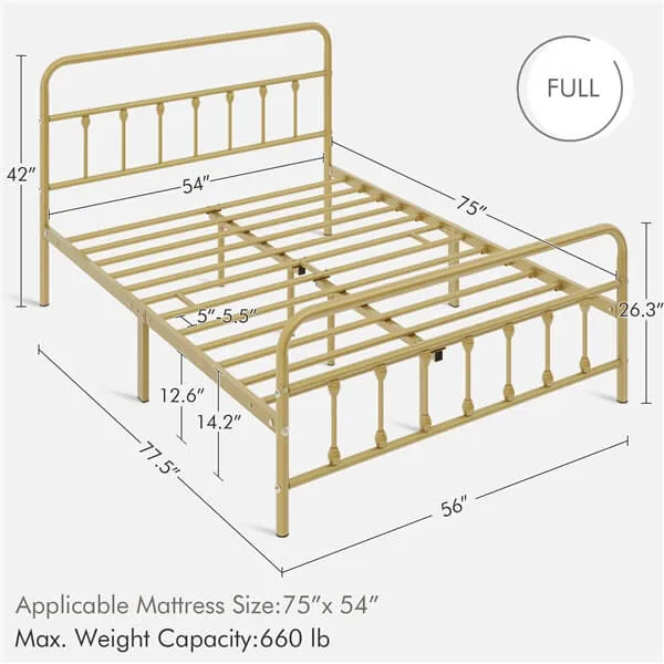 Yaheetech Classic Metal Platform Bed Frame