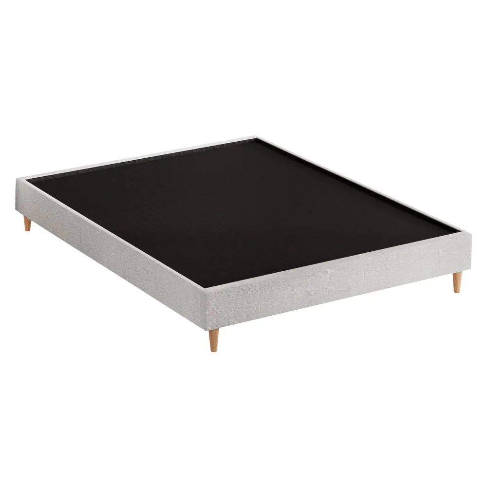 Zora Queen Bed Frame Base Beige